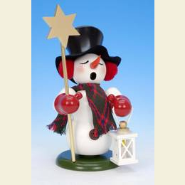 Smoker Snowman with Star  -  23cm / 9 inch