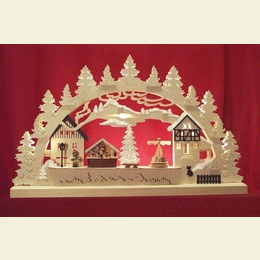 Candle Arch  -  Village Christmas  -  62x37x5,5cm / 24x14x2 inch