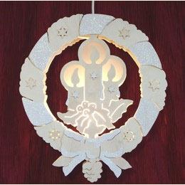 Fensterbild - Kerzen - Durchm. 31,5cm