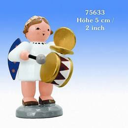 Angel with Drum and rattles   -  5cm / 2 inch
