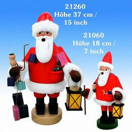 R�ucherm�nnchen Weihnachtsmann mit Laterne  -   21cm
