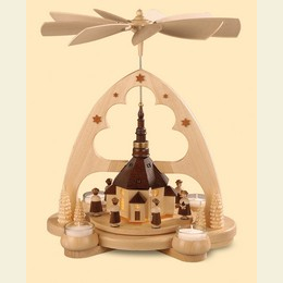 1 - tier pyramid  -  Church in Seiffen  -  36cm / 14 inch