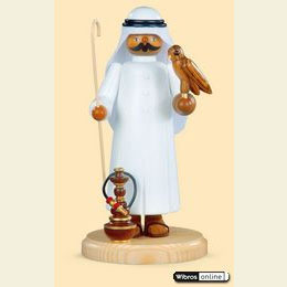 Smoker Arabian with Hawk - 27cm / 11 inch