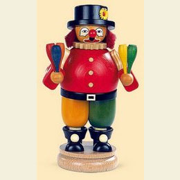 R�ucherm�nnchen Clown Jongleur mit Keulen -  21cm