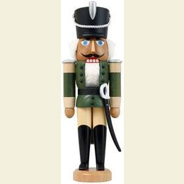 Nutcracker Hussar  -  Ash  -   green  -  28cm / 11 inch