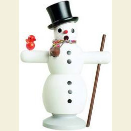 R�ucherm�nnchen Schneemann mit Schal  -  16cm