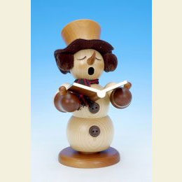 R�ucherm�nnchen Schneemann S�nger natur  -  23,0cm