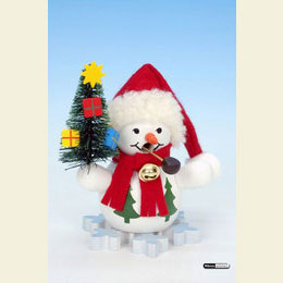 R�ucherm�nnchen Schnee - Weihnachtsmann mit Baum  -  9cm