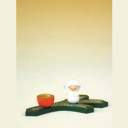 Tannenzweig mit T�lle  -  3,5cm  -  3 St�ck