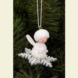 Schneefl�ckchen Glimmer  -  4,5 / 3,5cm  -  12 St�ck
