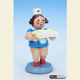 Krankenschwester mit Bettw�sche  -  7cm