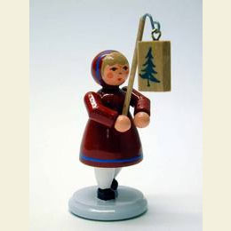 M�del mit Laterne am Haken  -  8,0cm