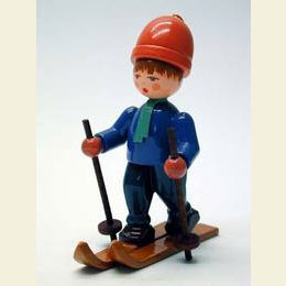 Boy with Ski  -  8,0cm / 3 inch