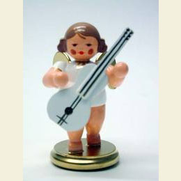 Engel wei�/gold mit Gitarre  -  6,0cm