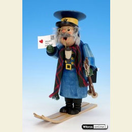 Smoker Postman with Ski  -  27cm / 11 inches