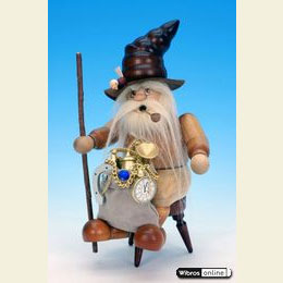 Smoker Dwarf Robber sitting  -  27cm /  11 inch
