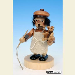 Smoker Teddy maker natural colour  -  18,5cm / 7 inches