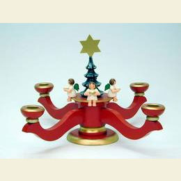 Candle holder advent red  -  20,0cm / 8 inch
