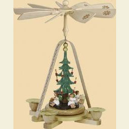 1 - tier Pyramid Angel with Christmas tree - 11 inch - 28cm