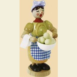 Räuchermännchen Frau mit Klößen - 17cm