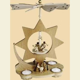 1 -  tier Tealight - Pyramid Nativity Scene  -  12 inch  -  30cm