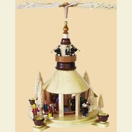 2 - stöckige Pyramide Seiffener Kirche - 53cm