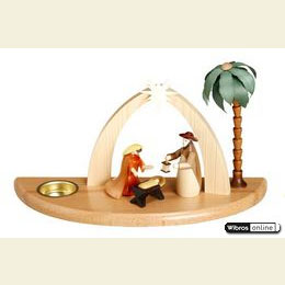 Kerzenhalter Weihnachtskrippe  -  17cm