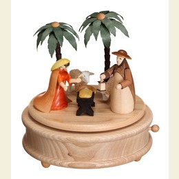 Spieldose  -  Krippe bunt  -  17cm