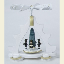 1 - tier pyramid  -  for tealights  -  Miners white  -  36cm / 14 inch