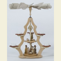 2 - stöckige Pyramide Teelichtpyramide Christi Geburt - 47cm
