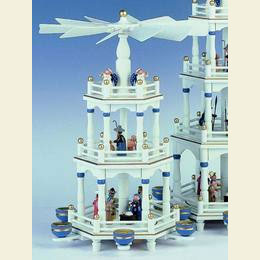 3 - tier Pyramid  -  Cristmas eve white  -  48cm / 19 inch