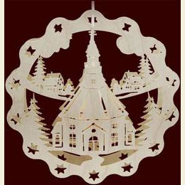 Fensterlicht  -  Seiffener Kirche  -  29 x 29 x 4,5cm