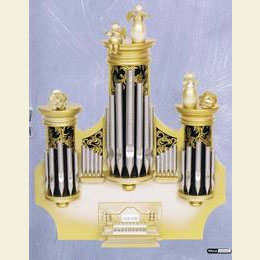 Orgel mit 3 Engeln - 32cm x 30cm